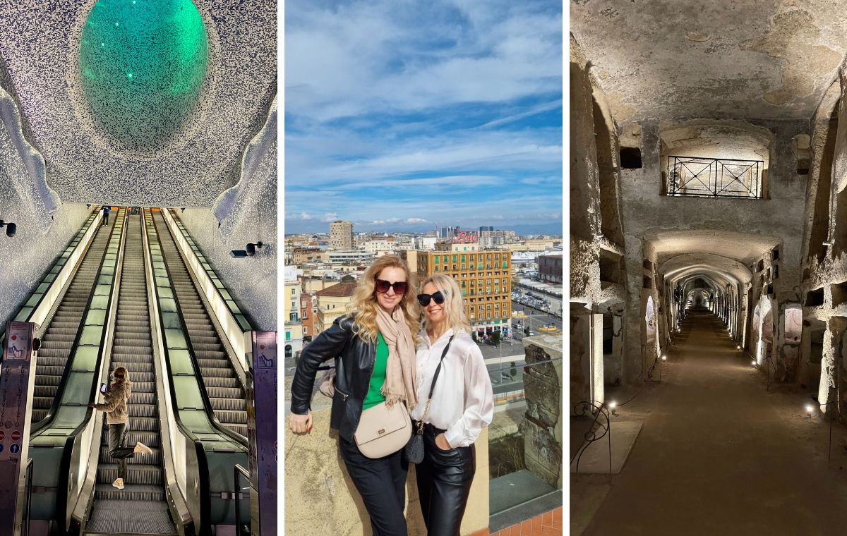 Neapolské metro stanica Toledo a katakomby